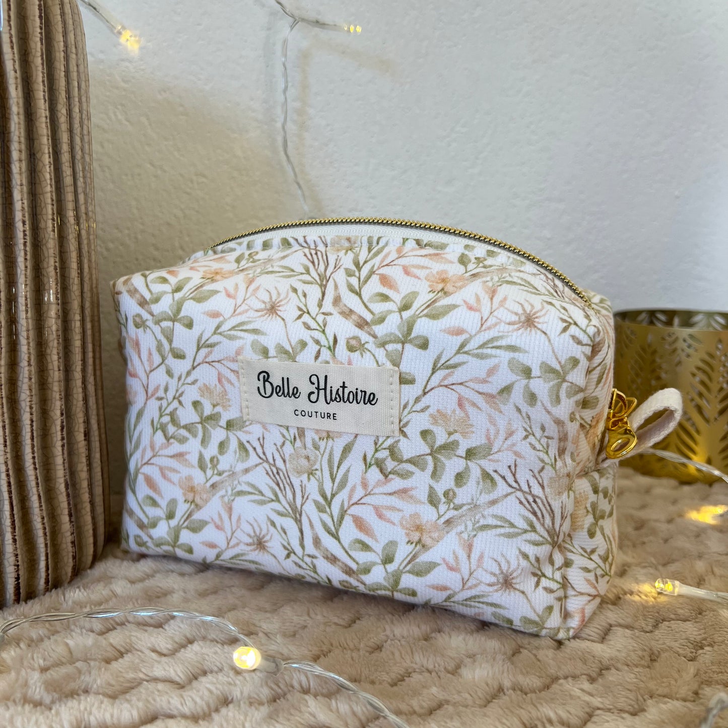Trousse à maquillage fleurie