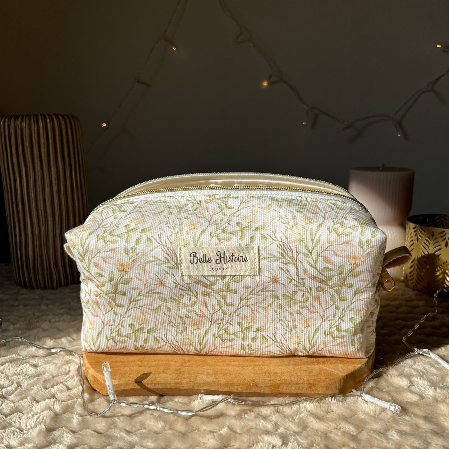 Trousse de toilette fleurie