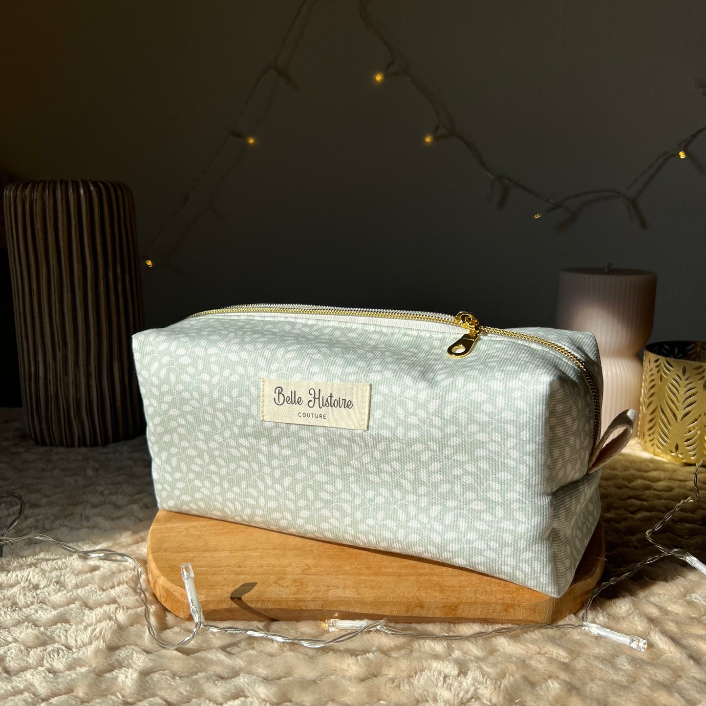 Trousse de toilette petites feuilles