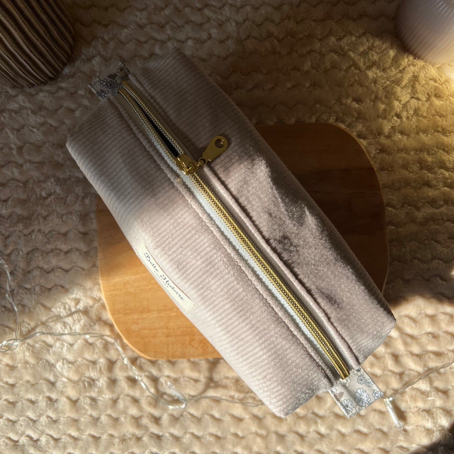 Trousse de toilette beige