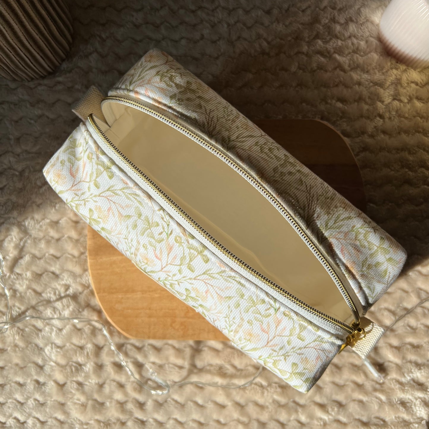 Trousse de toilette fleurie