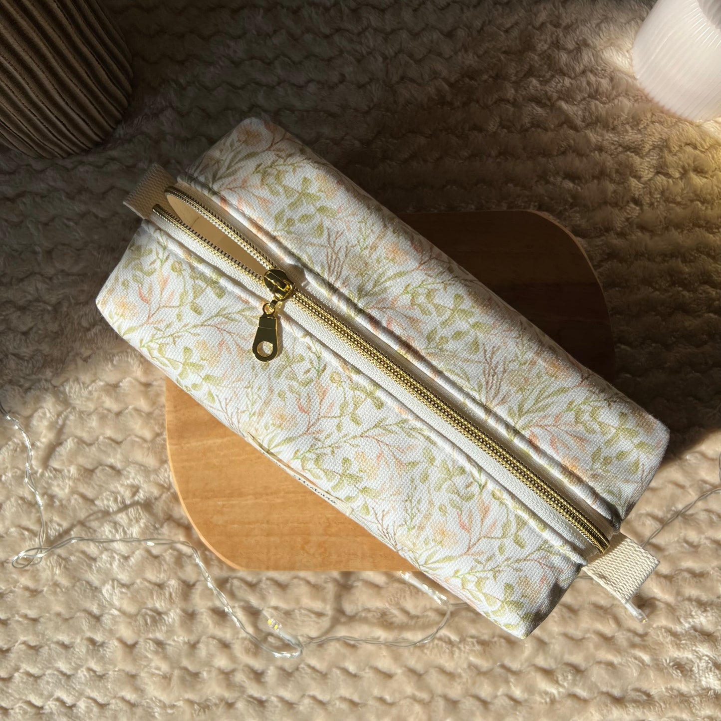Trousse de toilette fleurie