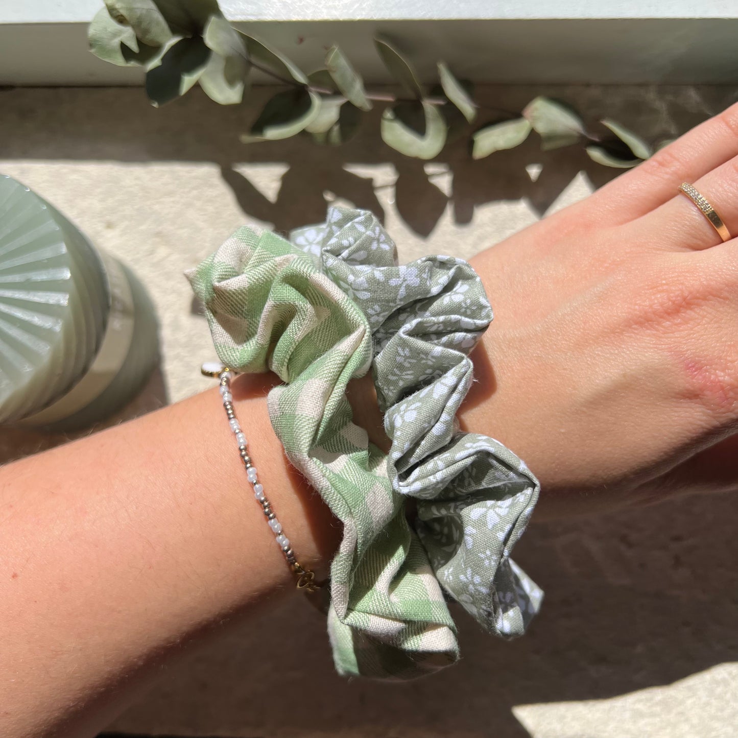 Lot de 2 chouchous verts