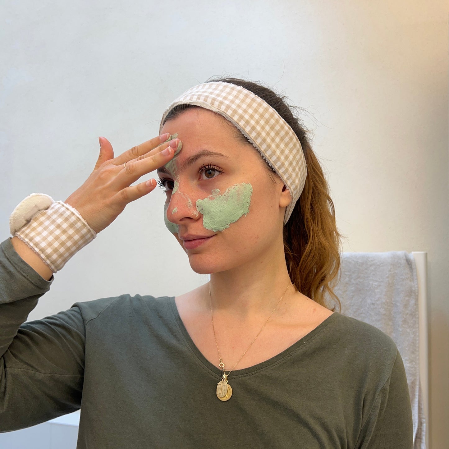 Bandeau et manchettes de soins vichy beige