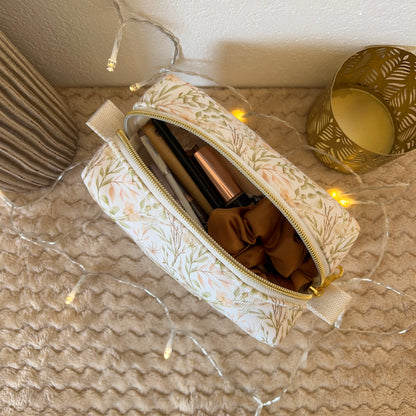 Trousse à maquillage fleurie