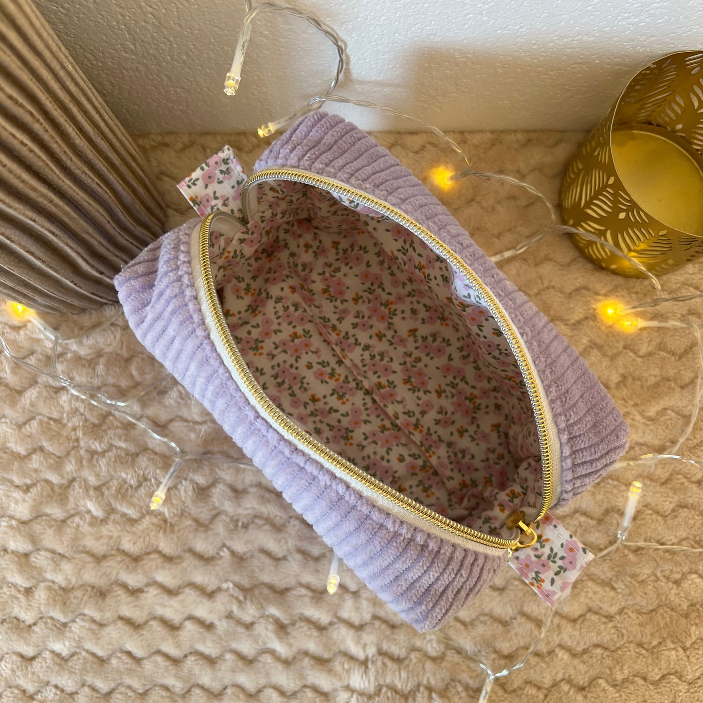 Trousse à maquillage lila