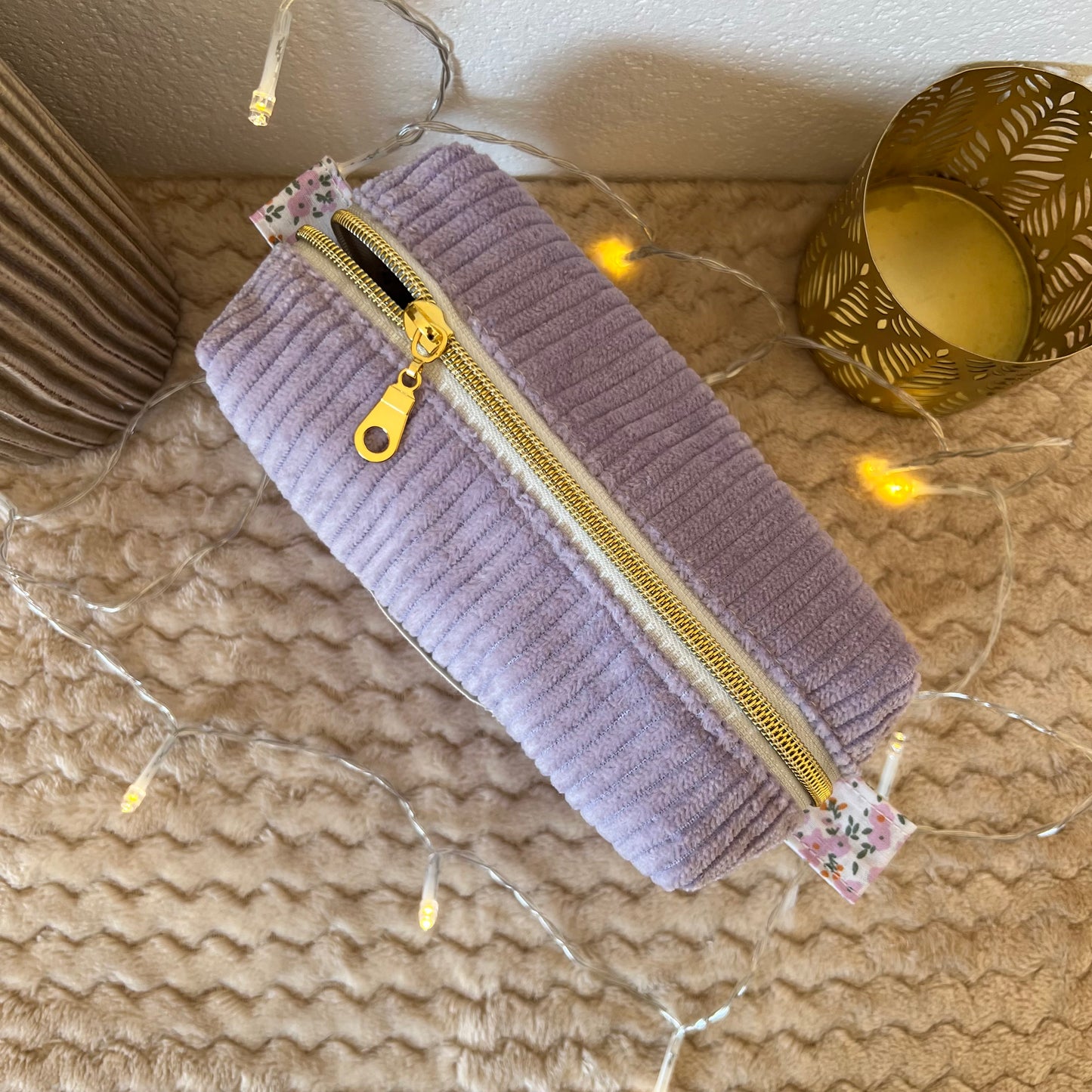 Trousse à maquillage lila