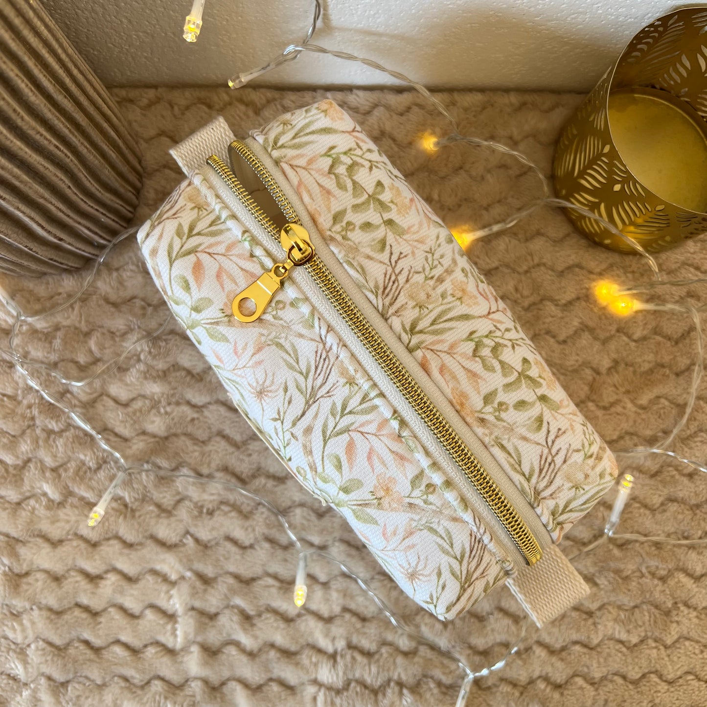 Trousse à maquillage fleurie