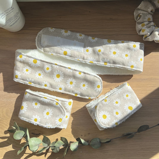 Bandeau et manchettes de soins marguerites