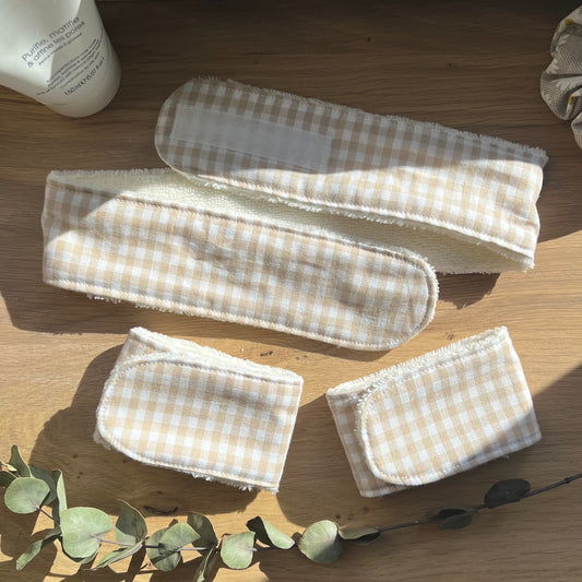 Bandeau et manchettes de soins vichy beige