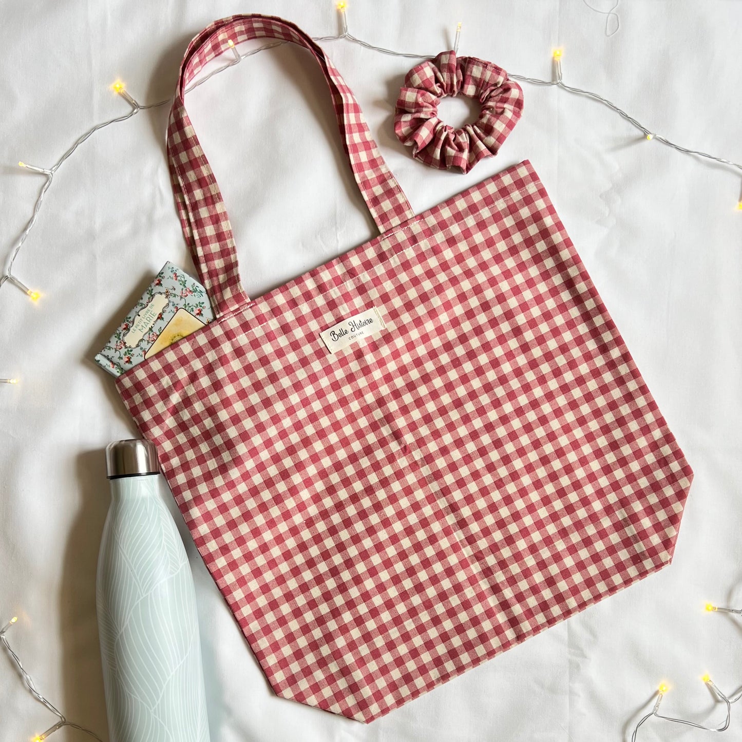 Tote bag vichy rose