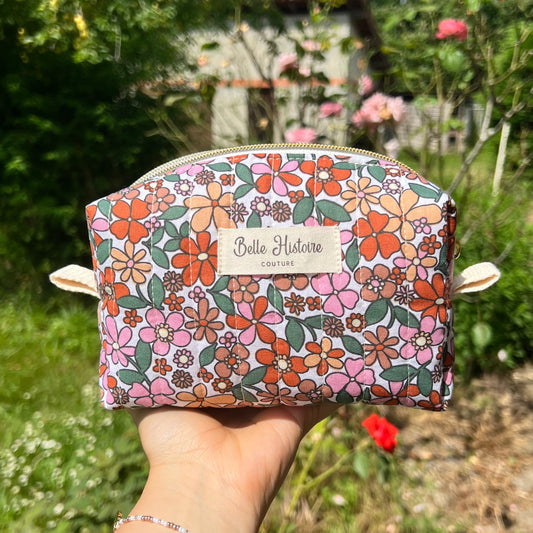 Trousse à maquillage grosses fleurs